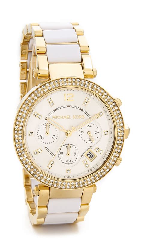 michael kors white watches women|michael kors diamond watch women's.